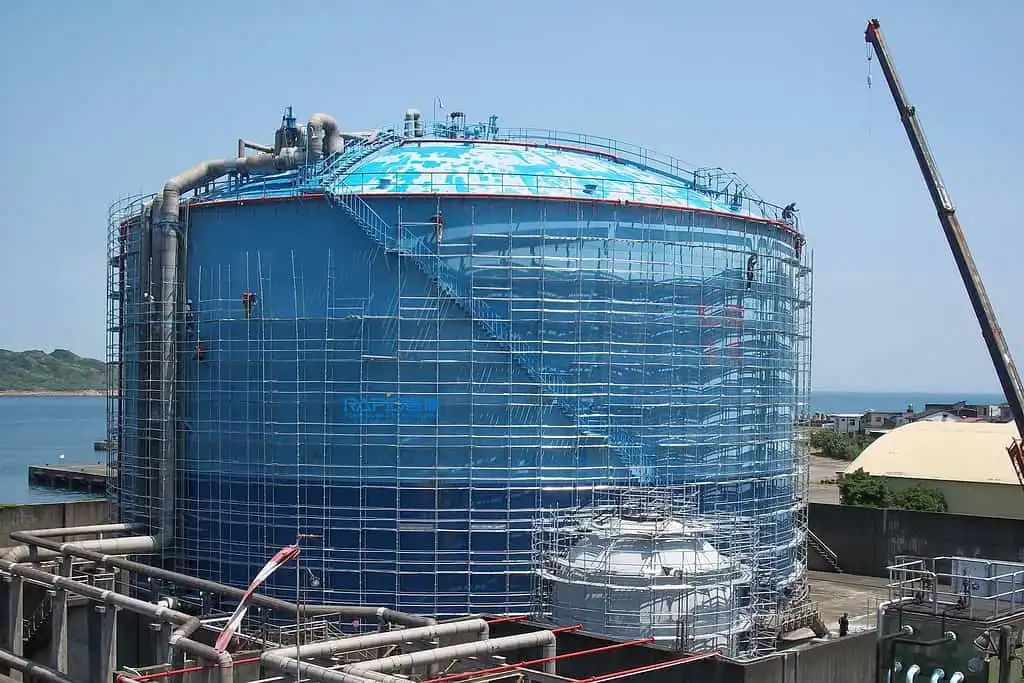 échafaudage pour réservoir de gaz