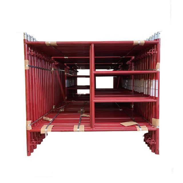 red h frame scaffold