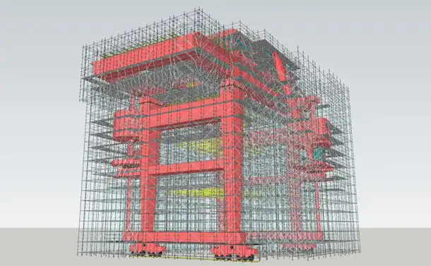 modélisation 3D d'échafaudages